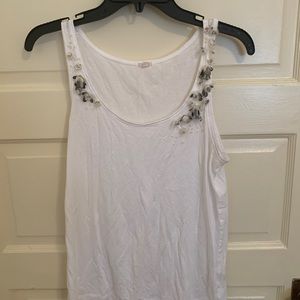 J.Crew tank with embellishment